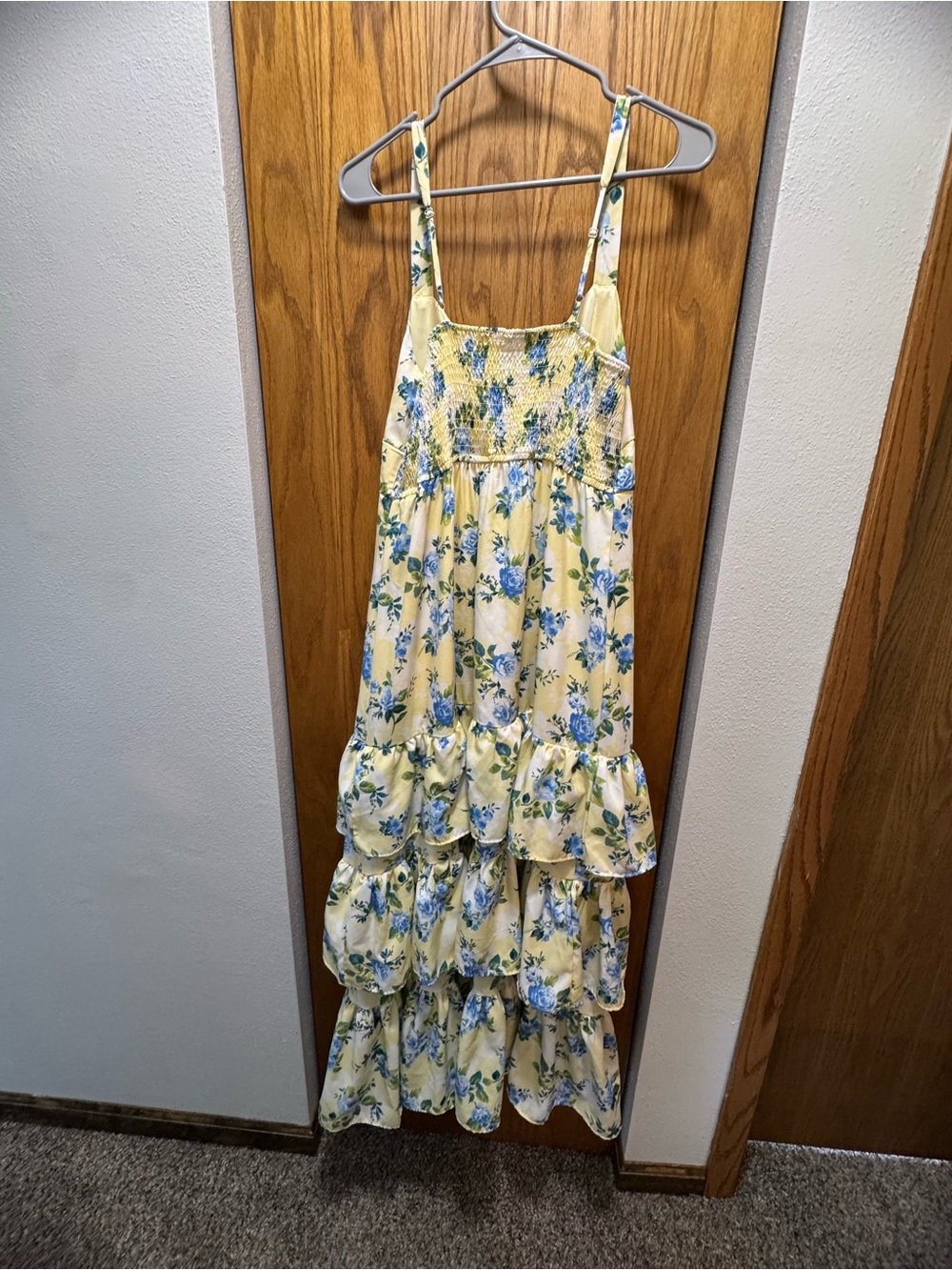 Yellow Floral Ruffle Sundress - Picture 4 of 5